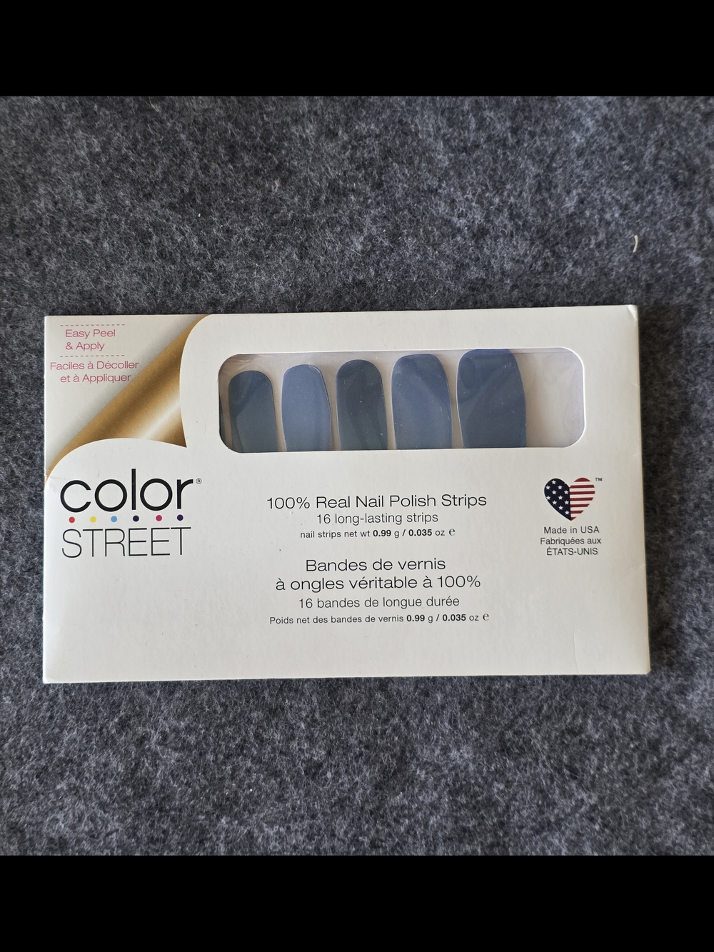 Color Street Slate Blue Nail Polish Strips